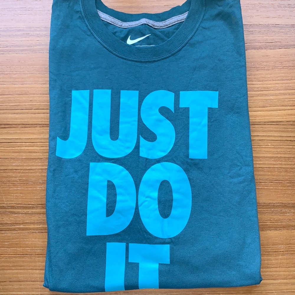 Classic cotton NIKE tshirt teal JUST DO IT
